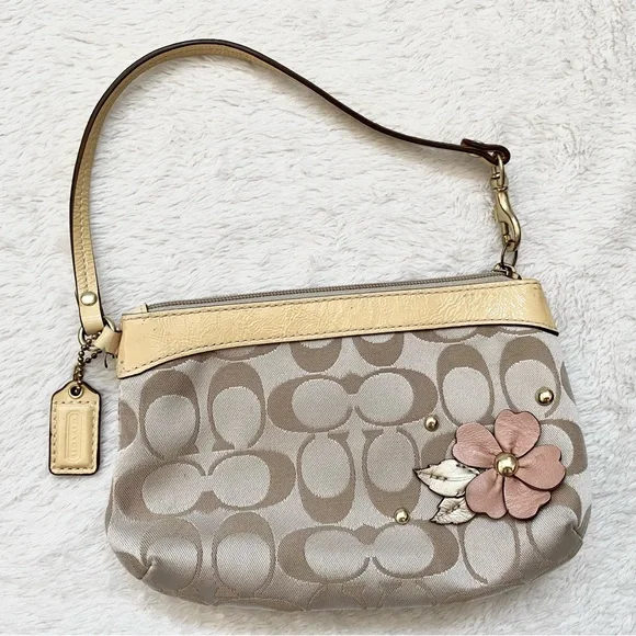 Coach Bags Coach Signature Floral Applique Pink Flowers